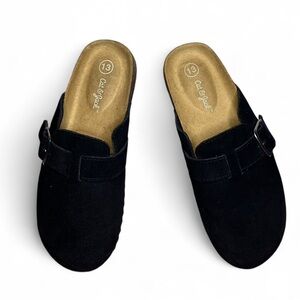 Kids Size 13 Shoes - Cat and Jack - Black Slip On Sandals - Closed Toe Shoes